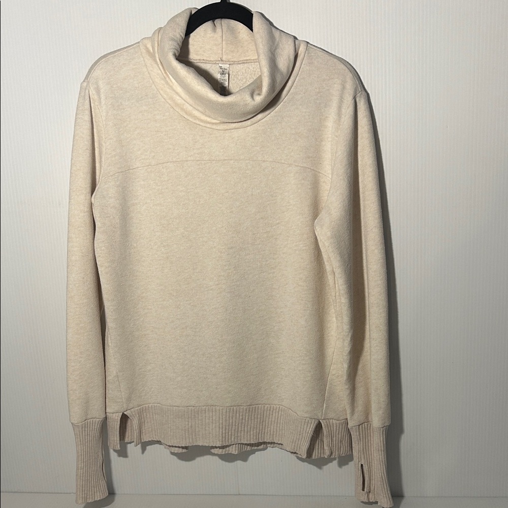 ALO Yoga Cream Cowl Neck Sweater